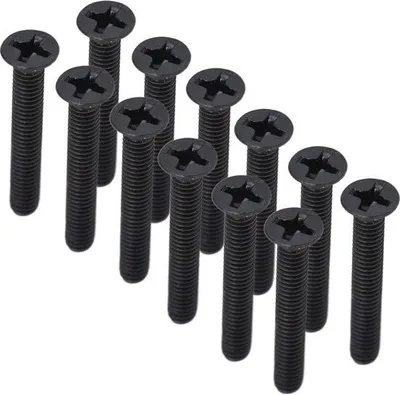 Produktbild von 50 Stück M3 Senkkopfschrauben - DIN 965 Schwarz Verzinkt - Maschinenschrauben-Sortiment - Größe M3x16 .