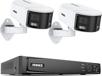 Image de 8MP caméra de sécurité, double objectif, 180 degrés panoramique, 8CH NVR, 8CH NVR 2kits, Aucun