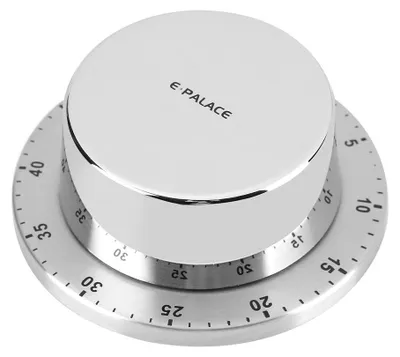 Image de Réveil de cuisine mécanique - Horloge de cuisine - Base magnétique - Argenté - Durable et robuste - Idéal pour la cuisine et la pâtisserie - Pratique pour la maison