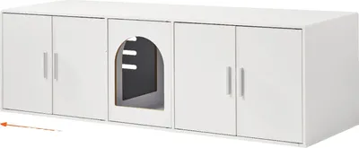 Immagine prodotto di Cassetta per gatti, design multifunzionale, struttura robusta, 57,9 in bianco