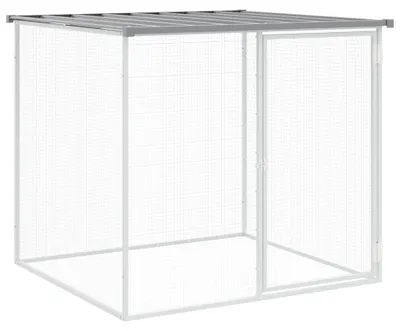 Produktbild von vidaXL Hühnerkäfig mit Dach Hellgrau 103x98x90 cm Verzinkter Stahl