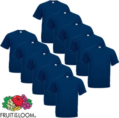 Immagine prodotto di Fruit of the Loom Maglietta Valueweight taglia grande 10 pz. Marina 3XL