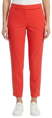 Image de Pantalon pour femme Stefanel, couleur corail, coupe droite, taille XS
