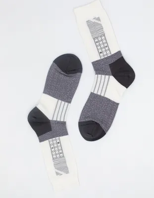 Produktbild von MEGAGROUP 2 Paar Casual Socken Stricksocken Freizeit Größe 43-46 grau und weiß