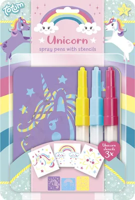 Obrázok produktu pre Totum Unicorn Spray Pens, Modrá, Ružová, Žltá, Lakový sprej, Tekuté