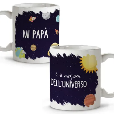 Vatertagstasse Keramik 330 ml mit Spruch, sublimiert, Geschenkbox