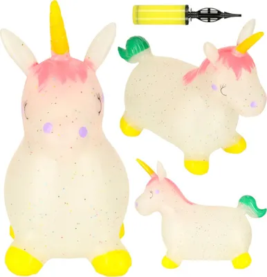 Produktbild von Hüpfendes Einhorn aus Gummi für Kinder