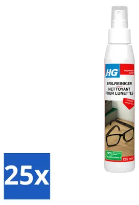 Produktbild von 25 x HG Brillenreiniger für glasklare Gläser - 125 ml - Vorteilspackung - 25 Stücke