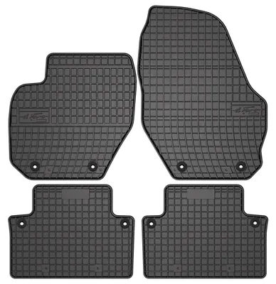 Image de Tapis de sol en caoutchouc pour Volvo XC90 I 2002-2014 (SUV) – 4 pièces, noirs, sur mesure
