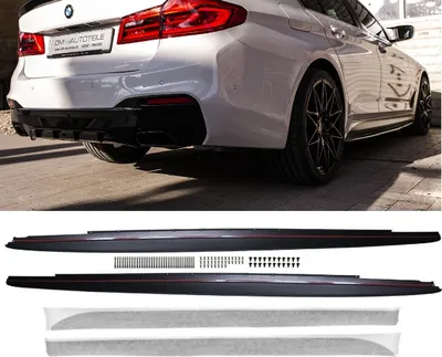 Produktbild von Sport-Performance Seitenschweller Leisten schwarz Matt+Folie Ansätze passt für BMW 5er G30 G31 M-Paket +ABE