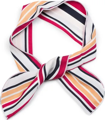 Produktbild von styleBREAKER Damen Multifunktionstuch schmal mit Streifen Muster, Haarband, Tuch, Halstuch, Schleife, Taschenband 04026024