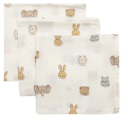 Produktbild von Jollein Mull Mundtücher - 3 Stück - 31 x 31 cm - Jollies | Jollein