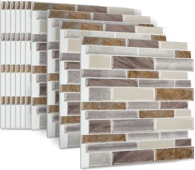 Produktbild von Sessamen-LP Fliesenaufkleber Küche Tile Stickers 3D Selbstklebende Fliesen Klebefolie Wandaufkleber für Bathroom Deckenplatten Kitchen, 20 Blätter, Type C