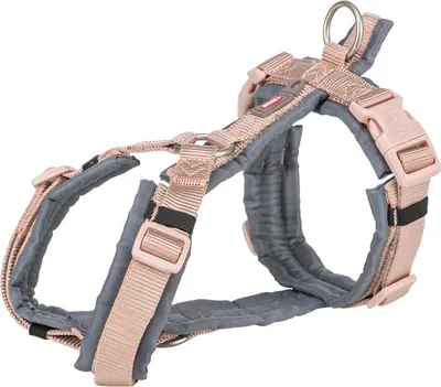Produktbild von TRIXIE Premium Trekking Geschirr - blush/grafit - 36–44 cm/15 mm