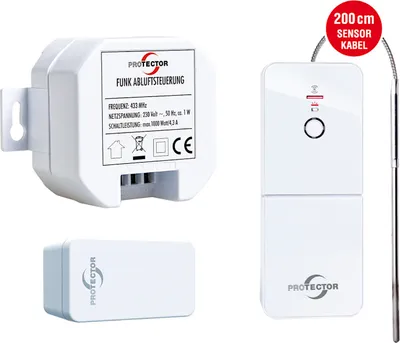 Produktbild von PROTECTOR Einbau-Funk-Abluftsteuerung ASK-6030 Thermo mit Kinetik-Fenstersender / Abluftsteuerung / Einbauvariante