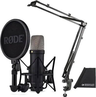 Produktbild von Rode NT1 5th Generation Mikrofon Black mit K&M Gelenkarm
