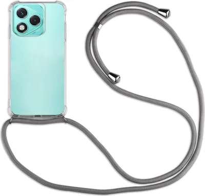 Produktbild von Handykette für Honor 400 Lite Handyhülle mit Band Hülle Kordel Bumper in Grau
