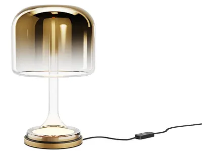 Zdjęcie produktu dla Lampa stołowa LED grzybek SPIRITO złota 13W ciepła 1600lm szkło wym:28x18x18cm IP20 Maytoni
