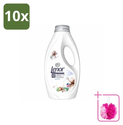 Produktbild von 10 x Lenor Flüssigwaschmittel Baumwollfrische - 900 ml - Sparpackung - 10 Stücke