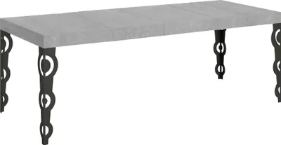 Produktbild von Karamay Premium Ausziehtisch 200/460x90 cm Beton Anthrazit Beine