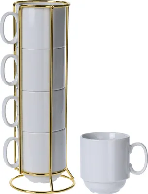 Obrázok produktu pre Sada Hrnčekov Na Zlatom Podstavci 4 Ks