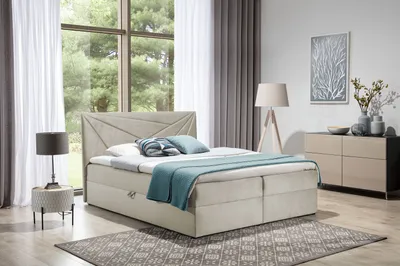 Produktbild von Boxspringbett Schlafzimmerbett CARLITA 160x200cm Beige