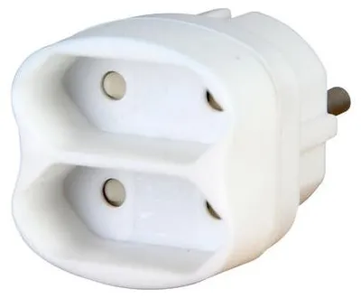 Zdjęcie produktu dla Kopp 174102001, Typu F, Typ C (wtyczka eur), 250 V, Biały, Męska/Żeńska