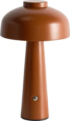Produktbild von BELIANI Kabellose Tischlampe Braun Metall Pilzform Wiederaufladbar Akku Touch Funktion LED Dimmer Dimmfunktion USB Kabel Modernes Design