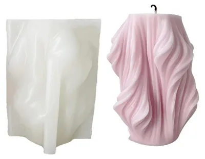 Produktbild von Silikonform Geometrische 3D-Kerzenform zum Gießen, Abstrakte DIY-Form für Handwerk, Duftkerze, Seife, Harz (L)