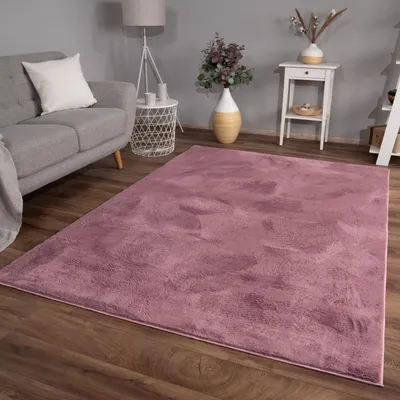 Produktbild von TT Home Wohnzimmer Teppich Hochflor Langflor Kunstfell Weich Modern Unifarben Flauschig Größe 160x230 cm