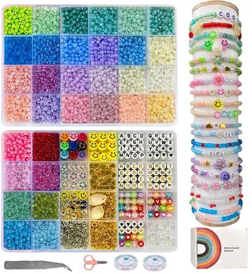 Produktbild von Bunte Glasperlen 4mm DIY Schmuck