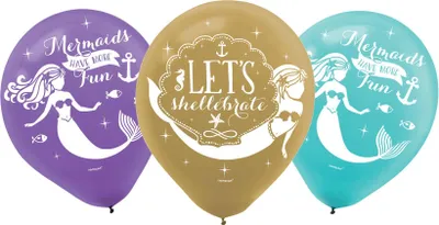 Produktbild von 6 Luftballons Meerjungfrau 27,5cm 11