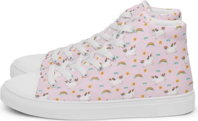 Produktbild von Mr. & Mrs. Panda Sneaker Damen Einhorn Happy Größe 35 1/2 - Rosa - Geschenk, Halbschuhe, Einhörner, Spaß, Stoffsneaker, Freude, Unicorn, Sportschuhe, Lachen, Fröhlich