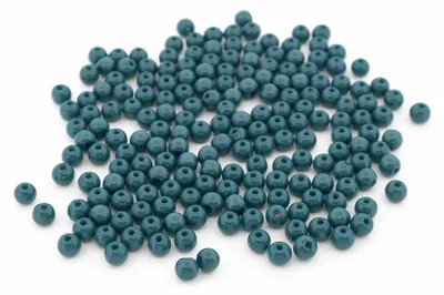 Produktbild von Vintageparts runde Glasperlen 4 mm in Tiefpetrol 200 Stück