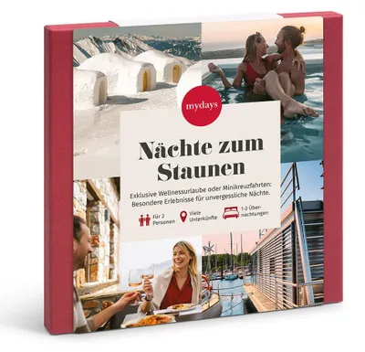 Produktbild von mydays Geschenkbox Nächte zum Staunen; Erlebnis verschenken oder selbst erleben; Gutschein für 2 Person(en)