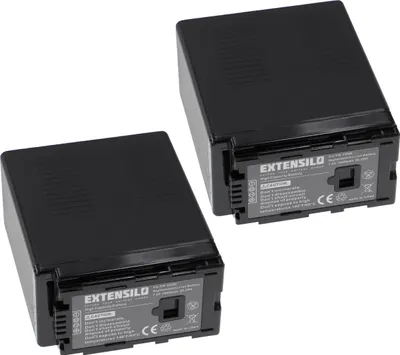 Produktbild von EXTENSILO 2x Akku kompatibel mit Panasonic HDC-TM350, NV-GS98GK, HDC-TM750, HDC-TM700K, HDC-TM700, HDC-TM650, NV-GS90 Kamera (7800 mAh, 7,2 V, Li-Ion)