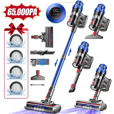 Produktbild von Aiibot Akku Staubsauger,65000Pa/600W/70Mins Staubsauger Kabellos mit Smart Display,Staubsauger mit Anti-Verhedderung-Bürste,drei Gänge,1.8L