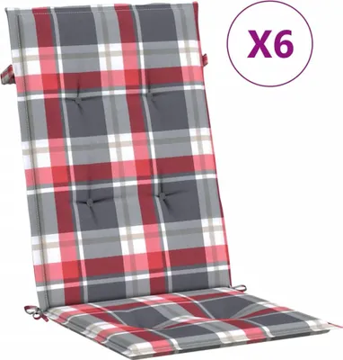 Produktbild von vidaXL Gartenstuhlauflagen für Hochlehner 6 Stk. 120x50x3 cm Stoff