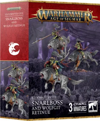 Image de Warhammer Age of Sigmar Gloomspite Gitz Snarlboss et Wolfgit Retinue