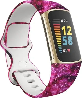 Produktbild von Strap-it® Pink Galaxy Fitbit Charge 5 Armband - Große: S/M
