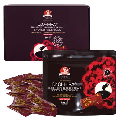 Productafbeelding van Dr.OHHIRA OM-X – Japans gefermenteerd plantenextract met prebiotica en postbiotica, 14 planten, 5 jaar natuurlijke fermentatie, darmmicrobioom