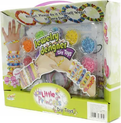 Produktbild von Schmuck Bastelset für Kinder - Perlen Set zum Armbänder selber machen - Kreativset