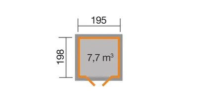 Produktbild von WEKA Gartenhaus 321 Gr. 1, Milchglas aus Holz Gerätehaus mit 19 mm Wandstärke Geräteschrank Fußboden inklusive Gartenhaus 5,26 m² Pultdach