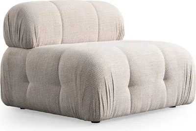 Produktbild von Hanah Home, Petite O1 - Cream, 1-Sitzer-Sofa, BUCHENHOLZ / SPANPLATTEN, Creme, 95 x 95 x 75 cm