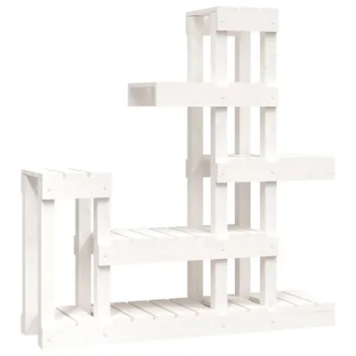 Image de vidaXL Support pour plantes blanc 92x25x97 cm Pin massif