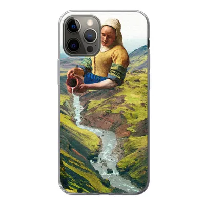 Produktbild von MuchoWow® Handyhülle Schutzhülle Hülle für iPhone 13 Pro Milchmädchen - Natur - Vermeer Silikon Softcase Handy Hülle - Handy-Tasche