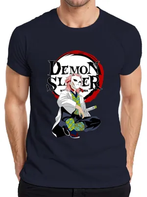 Produktbild von Demon Slayer Sabito Maske Anime Kimetsu no Yaiba Geschenk Herren T-Shirt, Navy, M