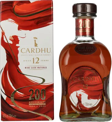 Image de Cardhu 12 Years Old 200th Anniversary Wine Cask Limited Edition 40% Vol. 0,7l en boîte cadeau