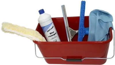 Produktbild von Profi Fensterputz Set 6-teilig Glasreinigungsset mit Eimer