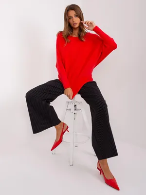 Produktbild von P-M Klassischer Pullover für Frauen Fenirre rot S/M